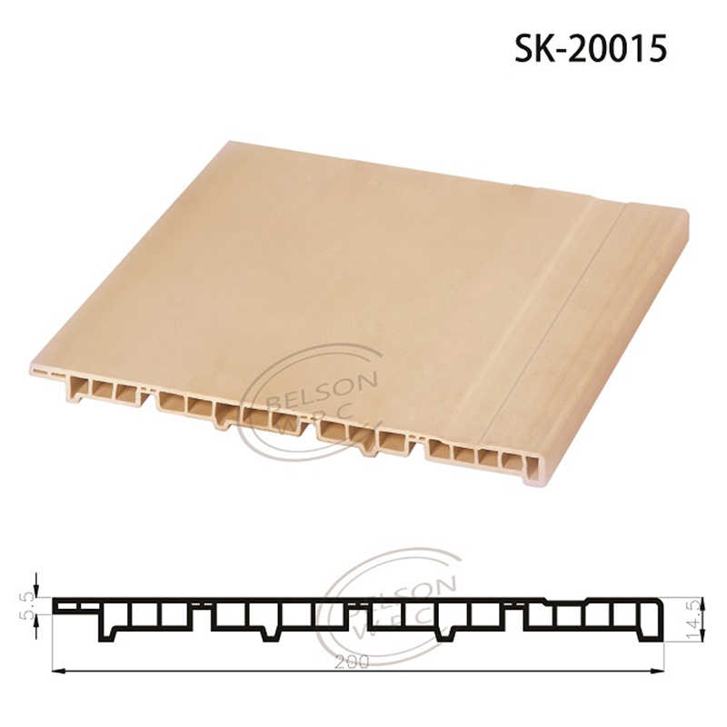 Belson WPC SK-20015 PVC film laminated house WPC skirting board