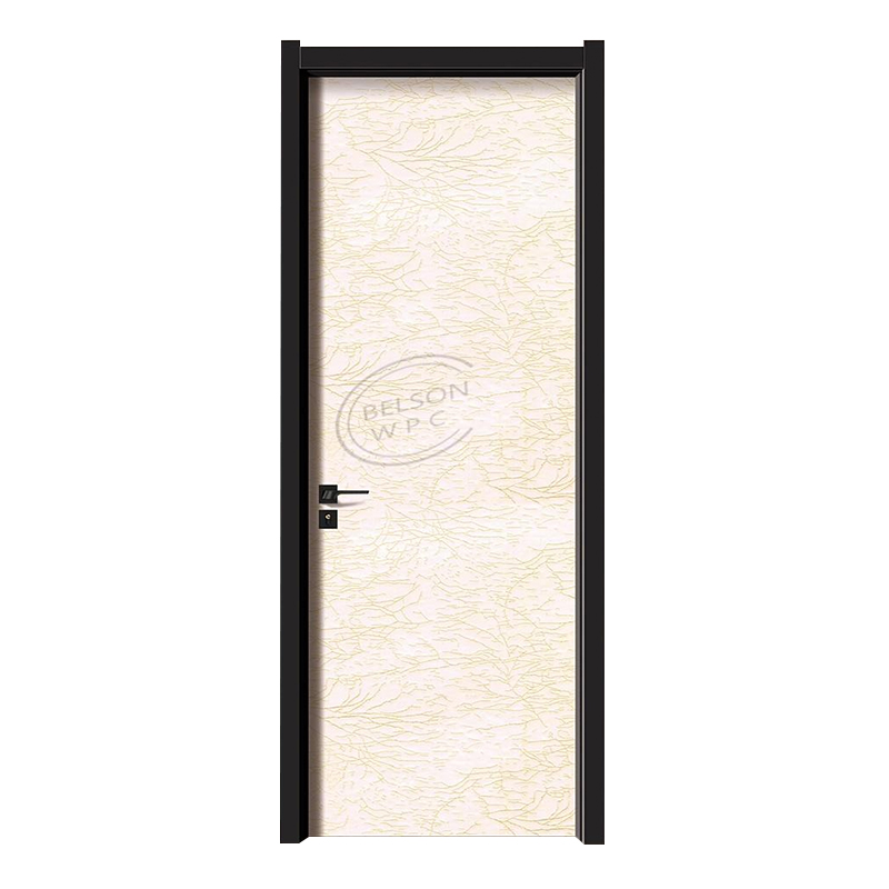 Belson WPC BES-066 black frame different color flat door leaf single extruded WPC door