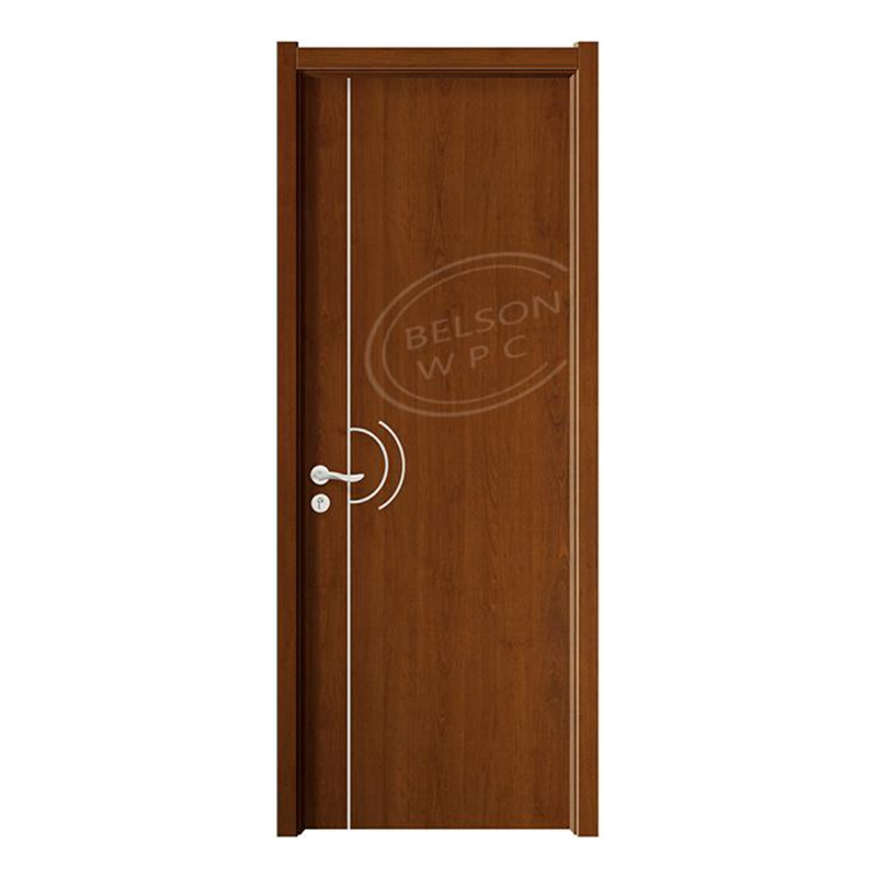 Belson WPC BES-073 CNC line grooving two semicircles color same to the background material WPC bedroom door