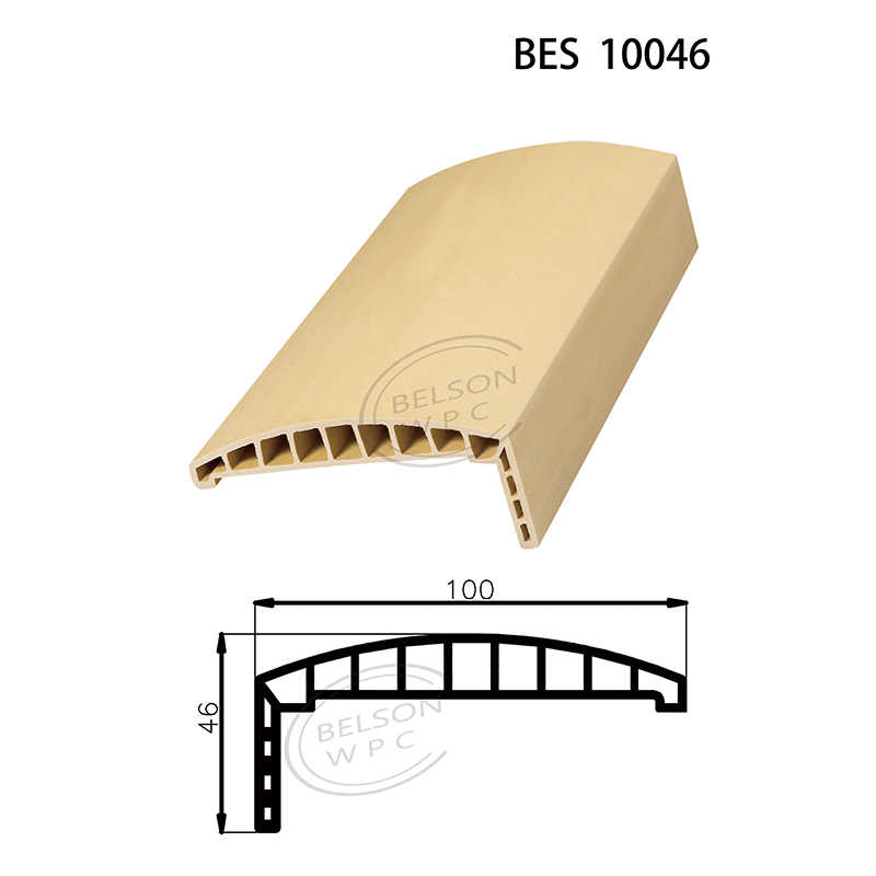 Belson WPC BES-10046 length customized 10cm width round shape WPC architrave mass production with short delivery time popular in Saudi