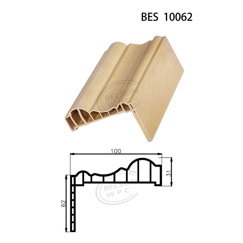 Belson WPC BES-10062 length customized 10cm width wave shape WPC architrave uniquely designed only in our factory
