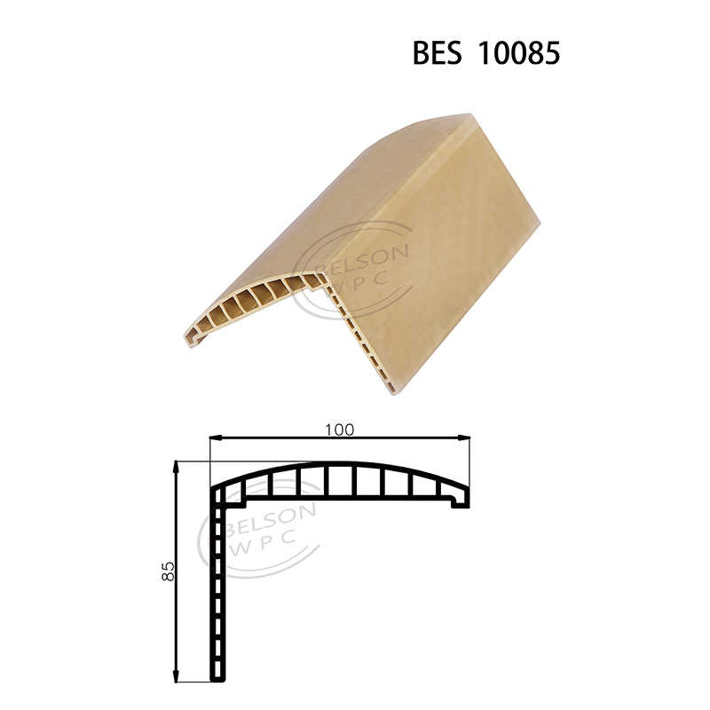 Belson WPC BES-10085 length customized 10cm width round shape WPC architrave outer frame long foot size adjustable for various wall thicknesses