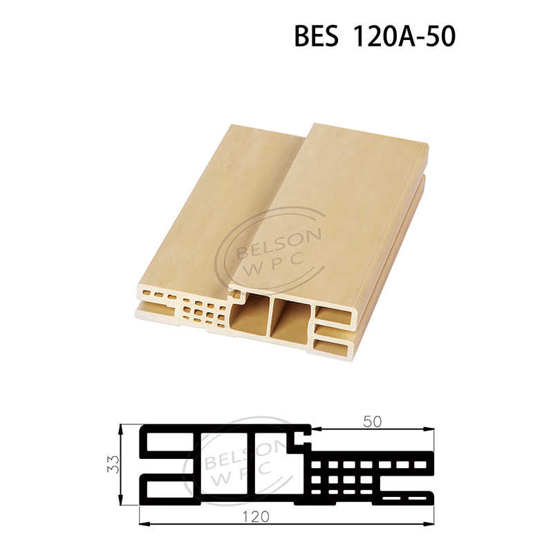 Belson WPC BES 120A-50 12cm WPC door frame wooden color flat frame