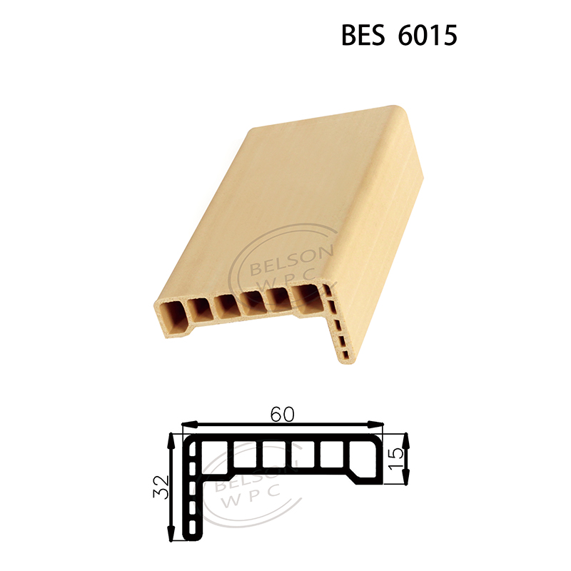 Belson WPC BES-6015 length customized 6cm width straight shape WPC architrave for interior doors
