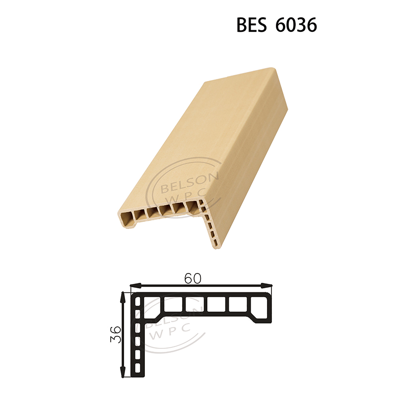 Belson WPC BES-6036 length customized 6cm width straight shape WPC architrave very popular in project