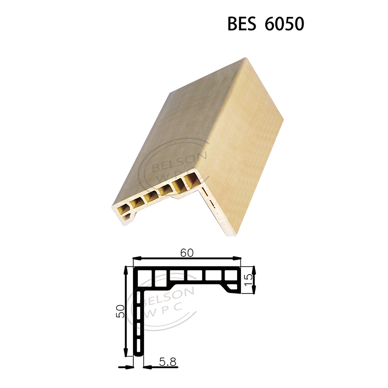 Belson WPC BES-6050 length customized 6cm width straight shape decorative WPC architrave