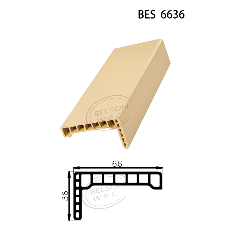 Belson WPC BES-6636 length customized 6.6cm width straight shape WPC architrave WPC door lines anti termites