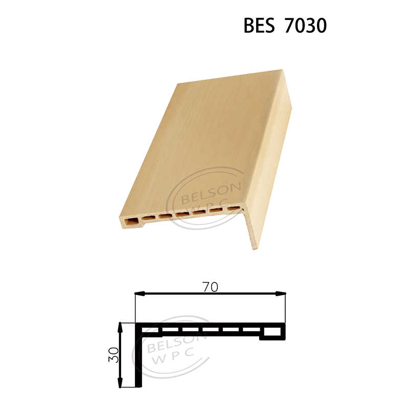 Belson WPC BES-7030 length customized 7cm width straight shape WPC architrave thin foot for special door frames