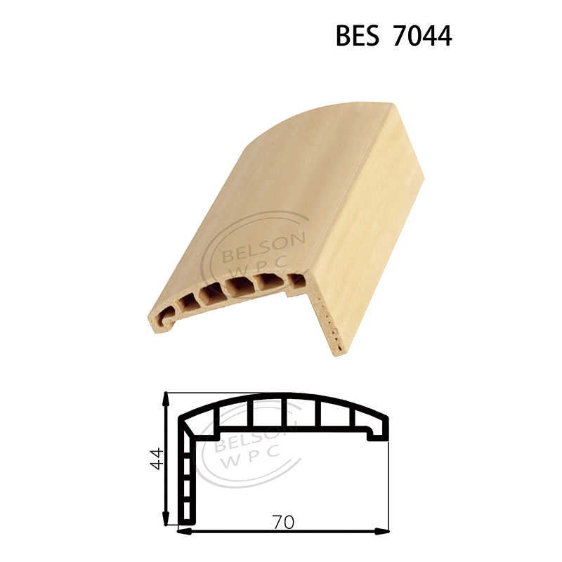 Belson WPC BES-7044 length customized 7cm width round shape WPC architrave in Saudi market