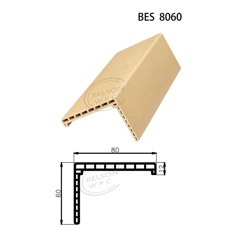 Belson WPC BES-8060 length customized 8cm width straight shape WPC architrave clean material adjustable size for project demand