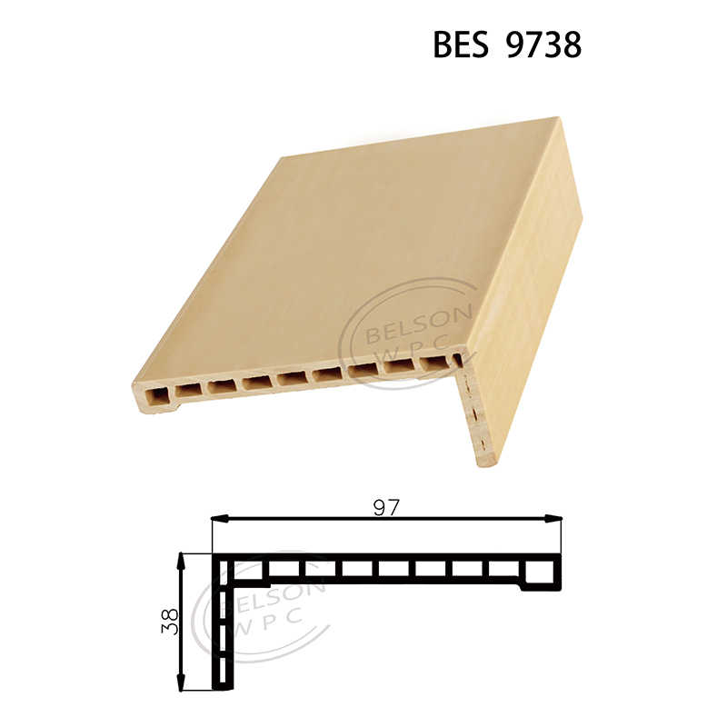 Belson WPC BES-9738 length customized 9.7cm width straight shape WPC architrave for big wall hole good decorative appearance