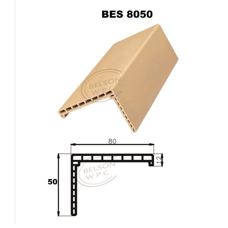 Belson WPC BES-8050 length customized 8cm width straight shape WPC architrave outer frame decoration material