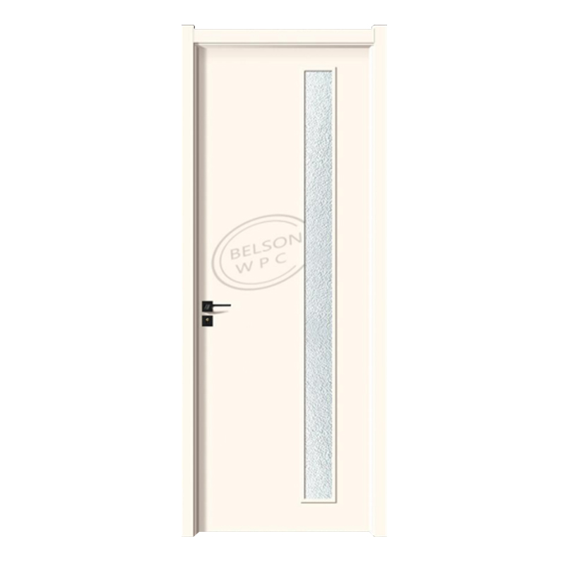 Belson WPC BES-011 single WPC bathroom door added glass