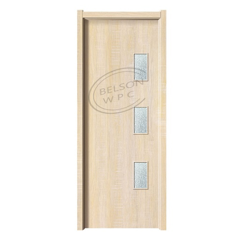 Belson WPC BES-060B 3 pieces small glass WPC bathroom door