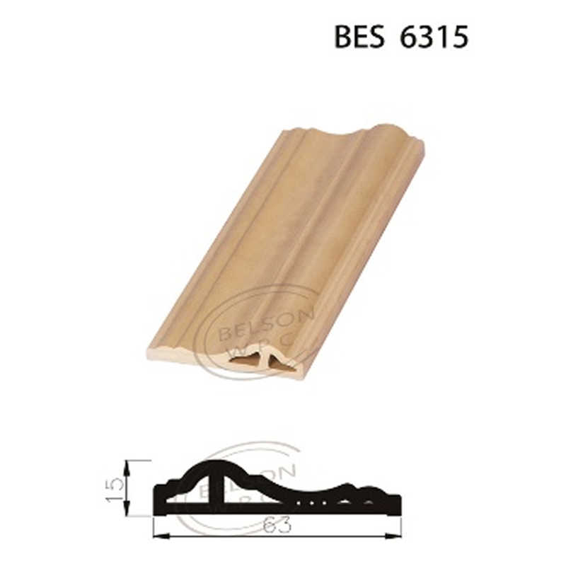 Belson WPC BES 6315 customized length width 63 mm WPC assembly door decoration line accessory
