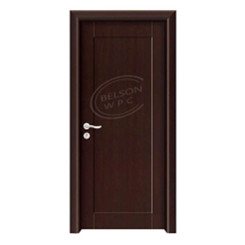 Belson WPC BES-107 dark PVC film color hotel WPC door easy install