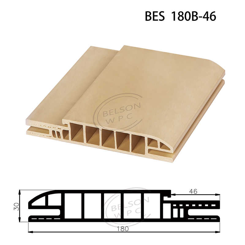 Belson WPC BES 180B-46N customized length width 18 cm thickness 40 mm arc shaped WPC door frame