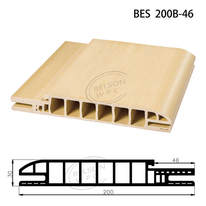 Belson WPC BES 200B-46N customized length width 20 cm thickness 40 mm arc shaped WPC door frame
