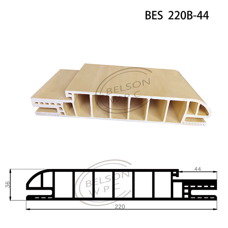 Belson WPC BES 220B-44 customized length width 22 cm thickness 36 mm arc shaped WPC door frame