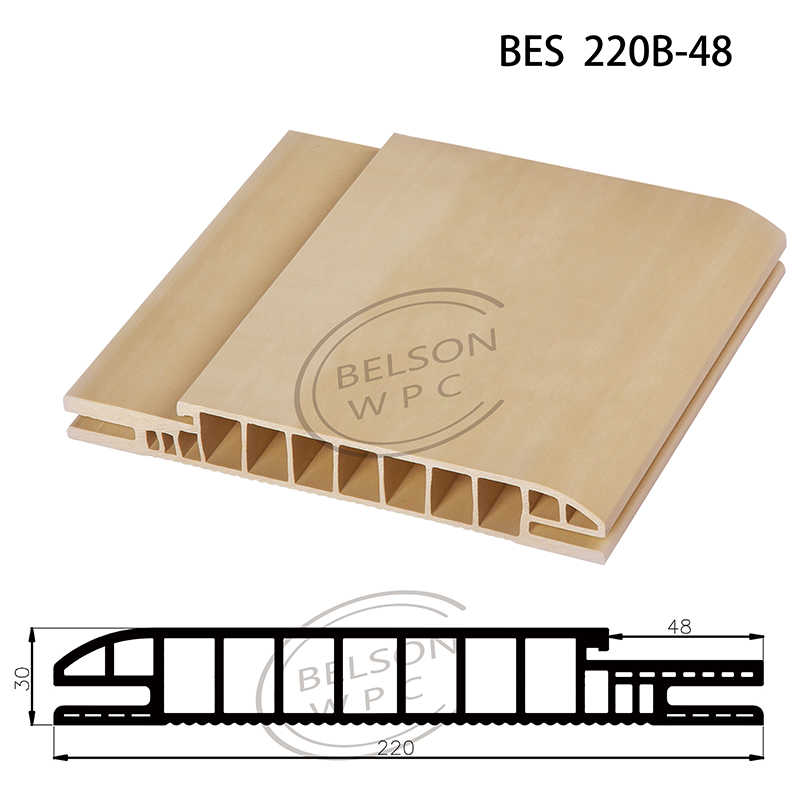 Belson WPC BES 220B-48 customized length width 22 cm thickness 30 mm arc shaped WPC door frame