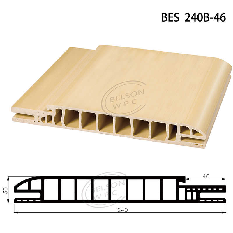 Belson WPC BES 240B-46N customized length width 24 cm thickness 40 mm arc shaped WPC door frame