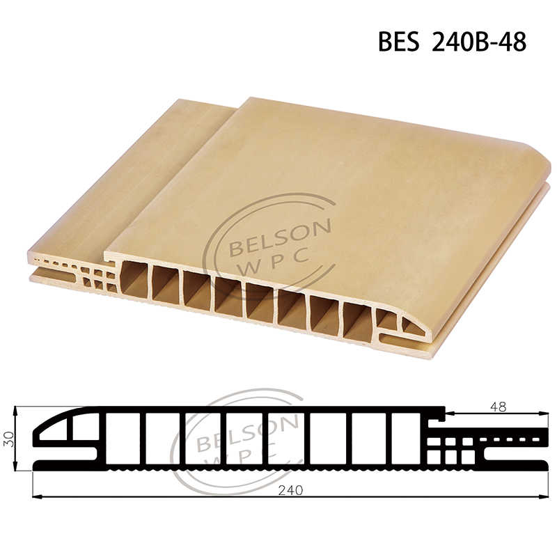 Belson WPC BES 240B-48 customized length width 24 cm thickness 30 mm arc shaped WPC door frame