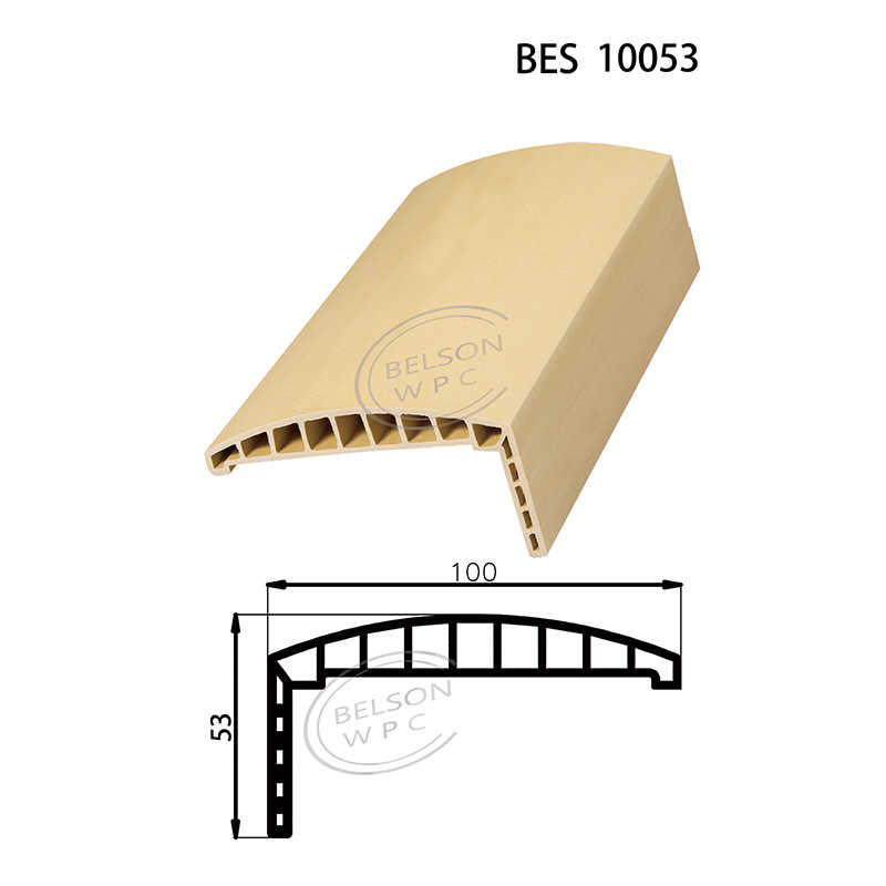 Belson WPC BES-10053 length customized 10cm width round shape WPC architrave designed for special clients WPC door lines